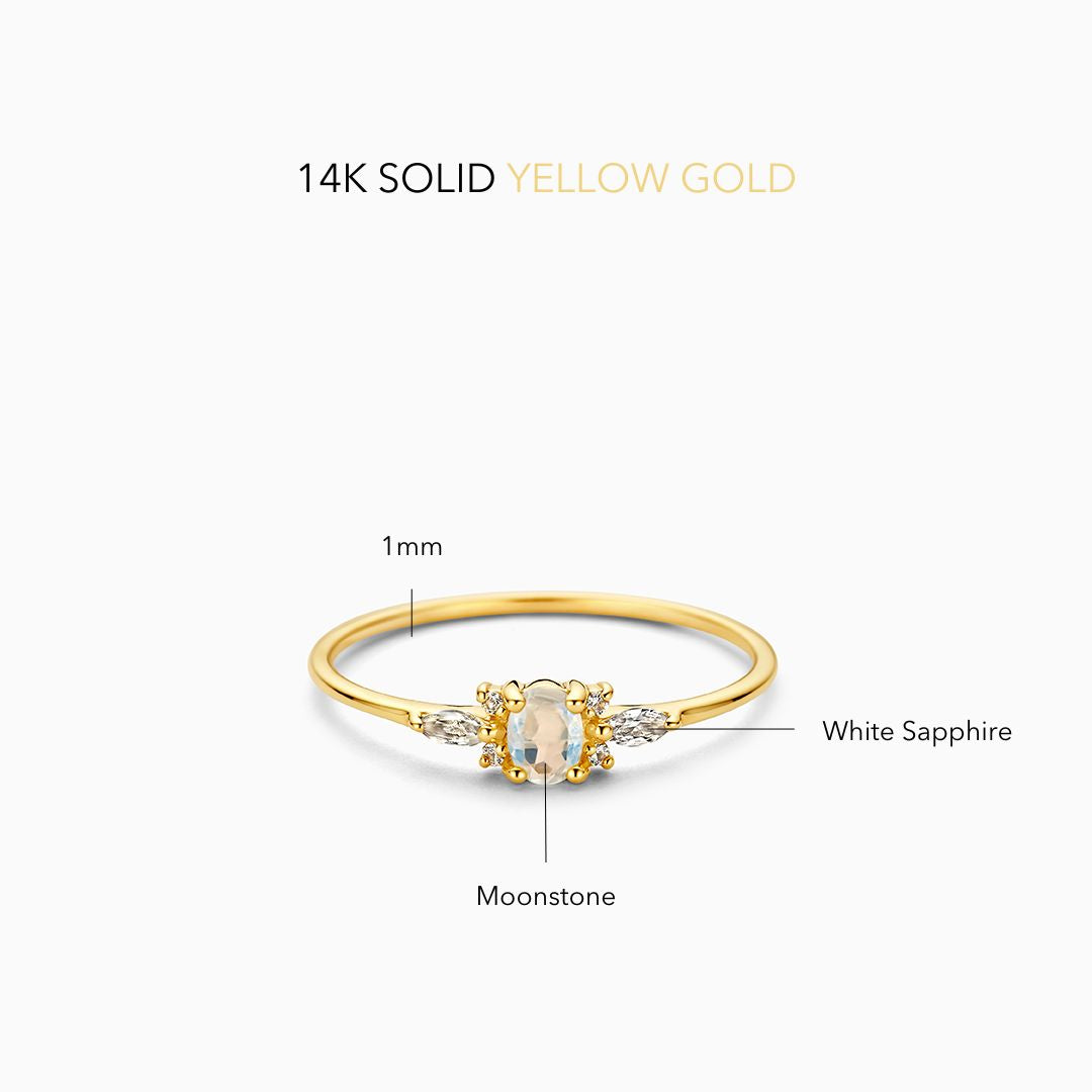 Muse™ | Gold Moonstone Ring
