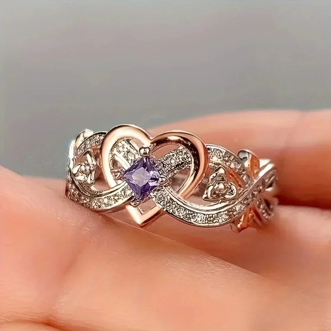 Violetheart Gold & Silver Ring | Mixed Gold