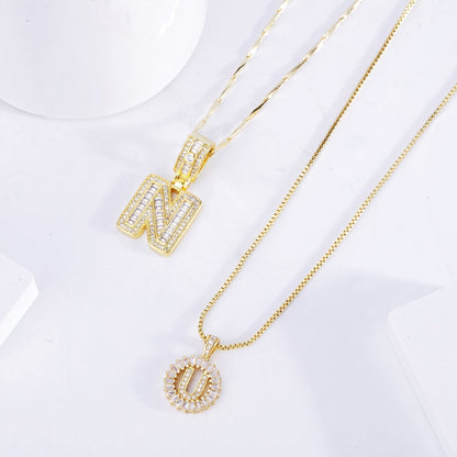 Initiale™ | Gold Moissanite Letter Necklace Set