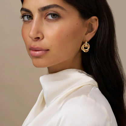 Interlock™ | Gold Statement Earrings