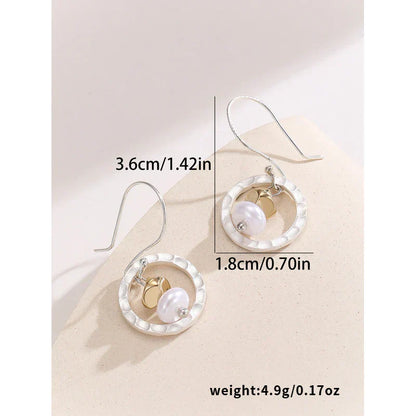 Retro Circular Pendant Earrings
