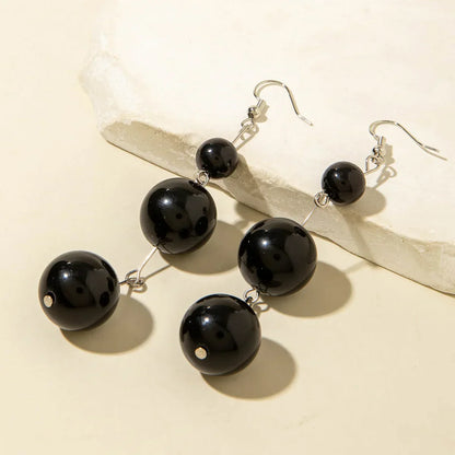 Black Beads Earrings