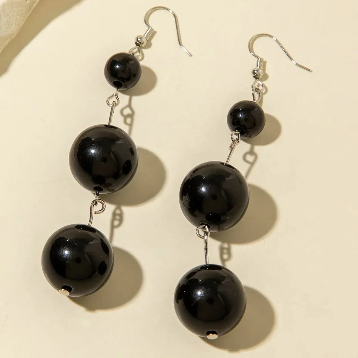 Black Beads Earrings