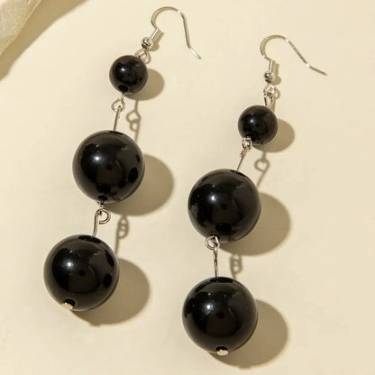 Black Beads Earrings
