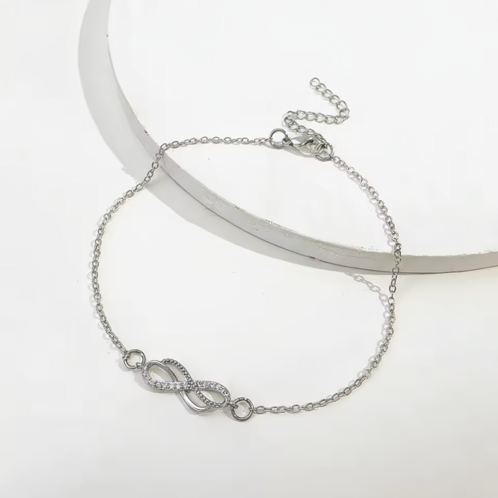 Dana | Delicate Charm Infinity | Silver Anklet